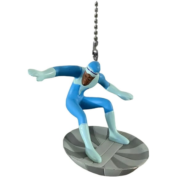 Mr Incredible 4” PVC Frozone Fan Lamp Light Pull Chain Figure Figurine New Rare