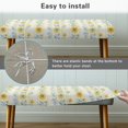 thumbnail image 6 of XYZCANDO Yellow Sunflower Print Polyester Spandex Bench Seat Cover with Washable, Easy to Clean Wear Resistant Rectangle Long Bench Cover for Living Room, 6 of 9