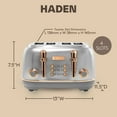 thumbnail image 5 of Open Box Haden Heritage 4 Slice Wide Slot Stainless Steel Toaster, Steel/Copper, 5 of 9
