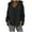Black, variant on Ugly Christmas Sweater for Women,Women's Plus Size Casual Loose Hooded Long-Sleeved Sweater Solid Color Top - Gifts for Women