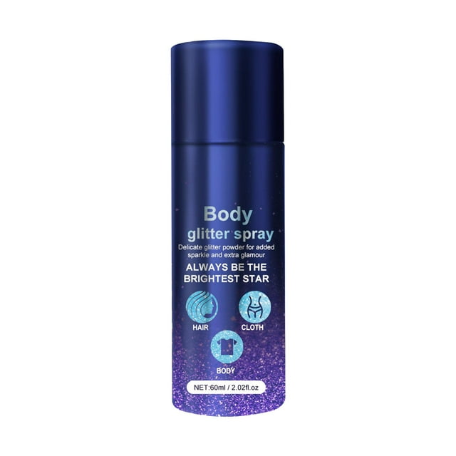 MERIGLARE Body Glitter Spray Quick Drying Body Shimmer Spray for Nightclub Dating Rave