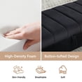 thumbnail image 6 of Aemeios 66"W Tufted Storage Bench for Bedroom End of Bed with Gold Legs and Two Pillows, Black, 6 of 12