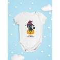 thumbnail image 3 of Cute Kitten Witch Hat Bodysuit Infant -Image by Shutterstock,  18 Months, 3 of 4