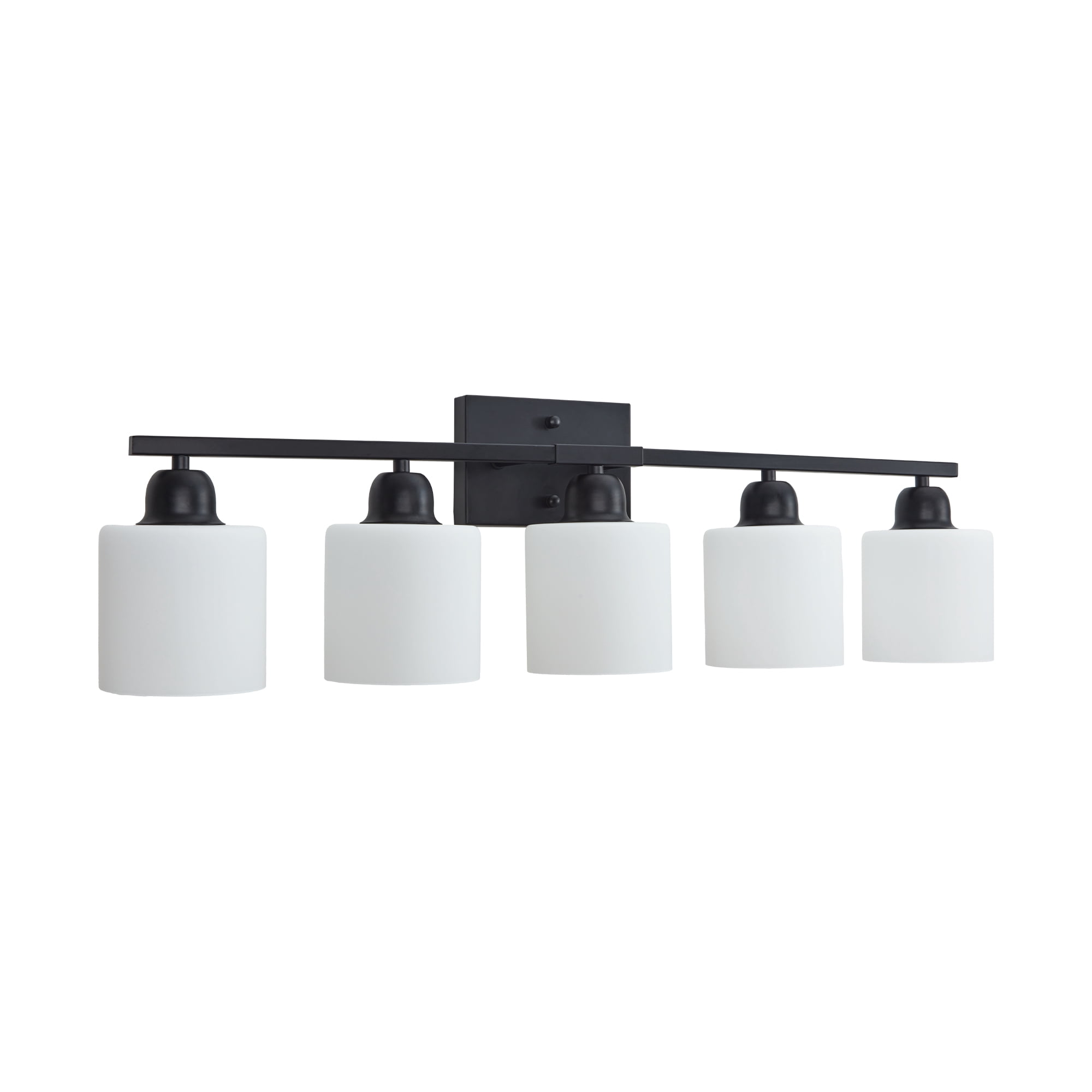 Miniyam 31.5 in 5 Light Black Vanity Light for Bathroom, Wall-Mounted Fixtures Over Mirror, E26, No Bulbs Included