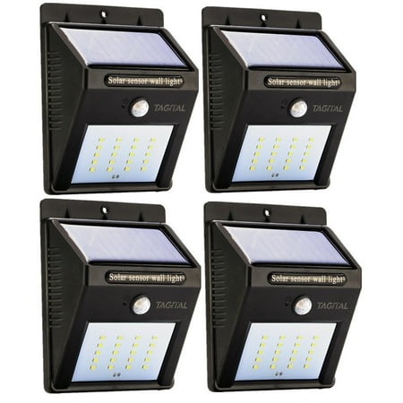 - Tagital Solar LED Lights 20 LED Wireless Waterproof Motion Sensor Outdoor Light for Patio, Deck, Yard, Garden with Motion Activated Auto On/Off (4-Pack)