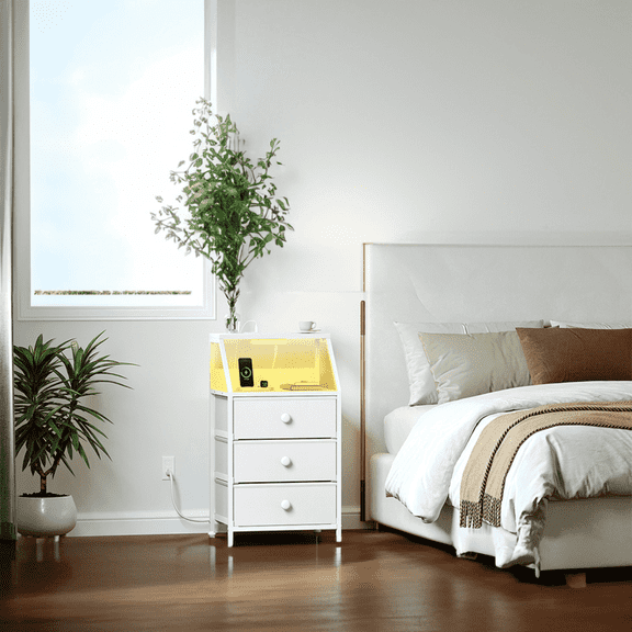 Buro Blanco para Recamara con Luces LED