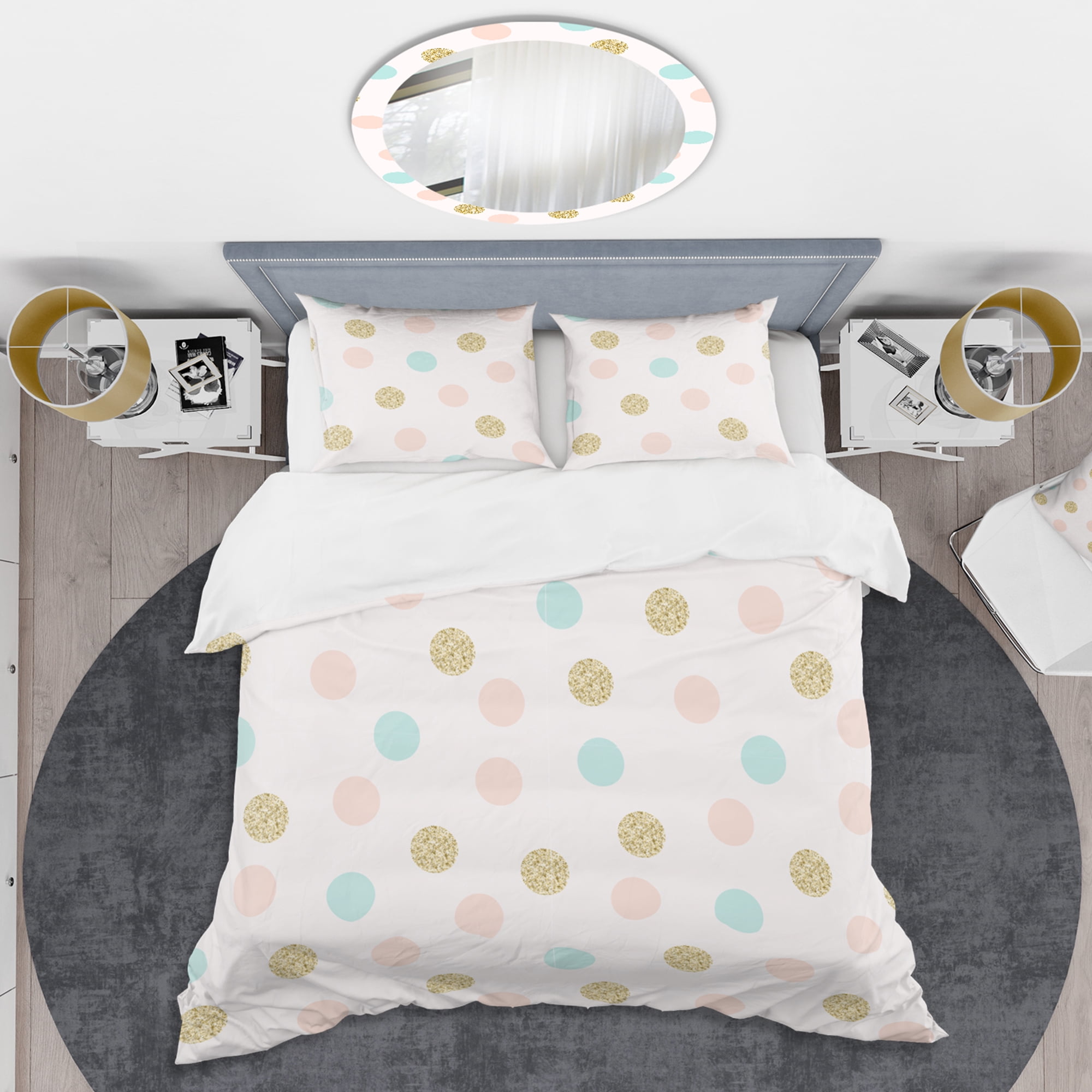 Designart 'Gold Chic Design III' Mid-Century Modern Duvet Cover Set