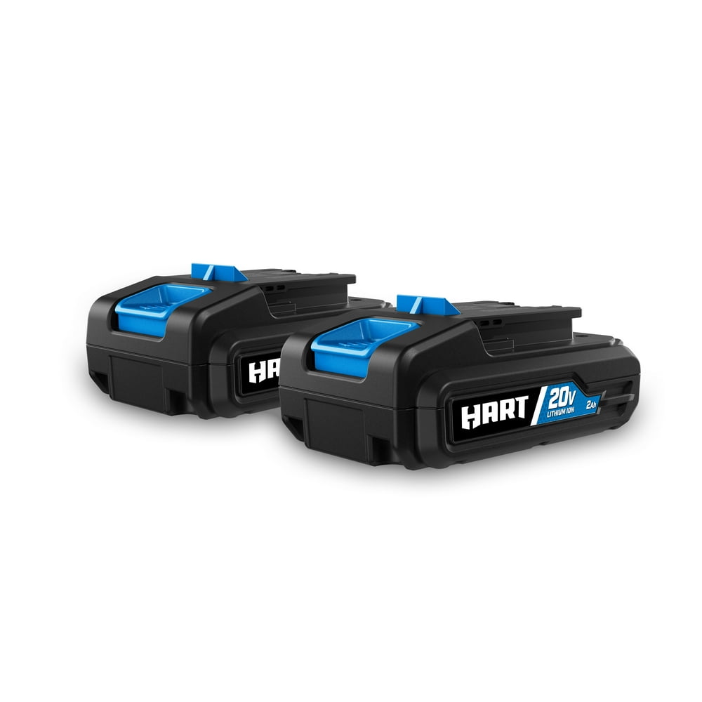 HART 2Pack 20Volt LithiumIon 2.0Ah Battery (Charger Not Included