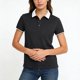 thumbnail image 1 of Negocios Casual Tops de Manga Corta de las Mujeres Collar de Solapa Botón-Abajo Camisa, Suave Blusa Transpirable para la Oficina Y el Uso Diario, 1 of 6