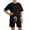 Black, variant on Boys Summer Clothes Short Sleeve Waffle Pocket Tshirts and Drawstring Shorts Boys Back to School Clothes Boys Two Piece Outfit Size 1-13 Years