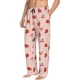 thumbnail image 6 of Pofeuu Ladybug With Flower Print Men's Pajama Pants, Soft Lounge Pajama Pants with big pockets for Men Plaid Pj Bottoms-Large, 6 of 6