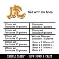 thumbnail image 2 of Chinese Character Symbol Tiger Wood Mini Charms Shapes DIY Craft Jewelry - No Hole - 12mm (26pcs), 2 of 7