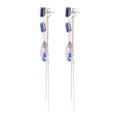 thumbnail image 4 of 1 Par Pendie Mujeres Forma Redonda Pendie de Ceistal Joyas Mujeres , Azul Zulema Pendientes colgantes de gota, 4 of 8