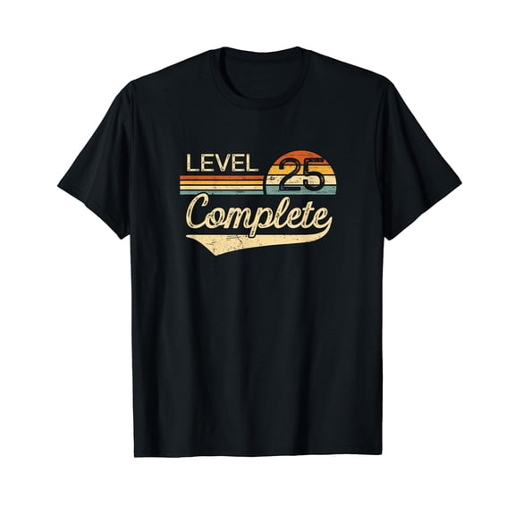 Level 25 Complete Vintage 25th Wedding Anniversary T-Shirt