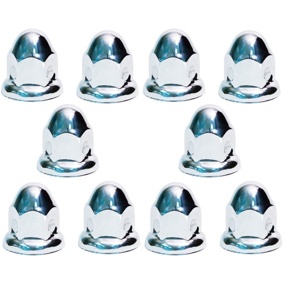 Lot of 10 Liberty CB Accessories LNC-33MM 33mm Flanged Chrome Plated Lug Nut Covers