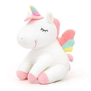 Lazada Unicorn Gifts for Girls Stuffed Animal Plush Baby Girl Toys with Rainbow Wings White 12 Inches