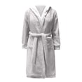thumbnail image 4 of Fjofpr Womens Fleece Warm Robe Nightgowns Winter Lengthened Plush Shawl Bathrobe Long Sleeve Robe, Hooded Nightgowns for Women with Sashes and Pockets, 4 of 5