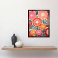 thumbnail image 2 of Pomegranate Tree Flowers in Bloom Mediterranean Bright Floral Abstract Artwork Art Print Framed Poster Wall Decor 12x16 inch, 2 of 5