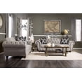 thumbnail image 2 of Furniture of America Isabella Transitional Tufted Fabric Sofa in Gray, 2 of 4