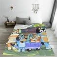 thumbnail image 2 of Lsque Bluey Pattern Fuzzy Fleece Throw Blanket Extra Large,Super Soft,Fluffy and Warm Blankets for Couch,Bed,All Season Use (60"x50"), 2 of 7