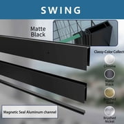 Shower Glass Doors – 36-38 Black Pivot Semi-Frameless | Classy