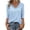 Light Blue-26, variant on Women's Dressy 3/4 Sleeve Blouses - Smocked V Neck Casual Tops for Business & Summer