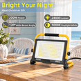 Portable LED Work Light 200W-1P, 24000LM 5000K Daylight, 16ft Cord for ...