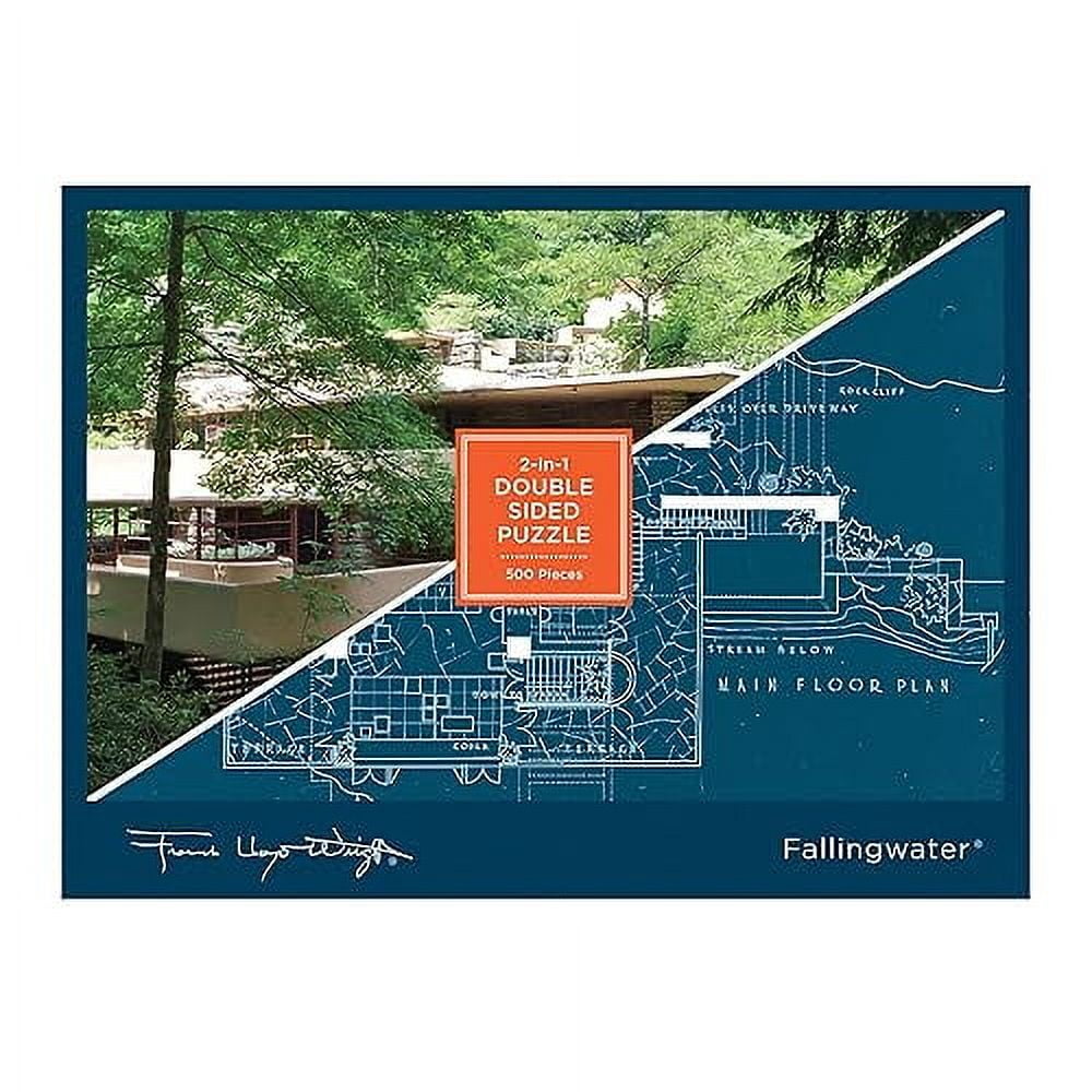 Galison - Frank Lloyd Wright - Fallingwater 2-Sided 500 Piece Jigsaw Puzzle