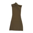 thumbnail image 3 of Vestido ajustado a escala 1/6, minivestido corto con cuello simulado, elegante vestido de verano en miniatura. Verde, 3 of 5