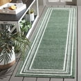thumbnail image 2 of SAFAVIEH Cabana Rado Bordered Indoor/Outdoor Runner Rug, Green/Ivory, 2'2" x 8', 2 of 16