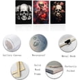 thumbnail image 6 of ZHONGYUTONG Skull Canvas Wall Art 3 Pieces Abstract Skeleton and Pink Roses Poster Prints Gothic Theme Paintings Halloween Wall Decor (24.00" x 36.00" x 3PCS), 6 of 7