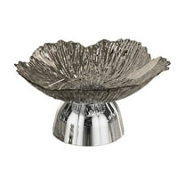 Gold and Silver Fruit Tray with Drainage Base, Serving Platter for Living Room Coffee Table, Multi-Purpose Snack and Candy Dish for Home Entertainment and Party Setup