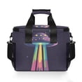 thumbnail image 7 of FORMRS Insulated Cooler Bag 24 Cans Capacity Soft Leakproof Lunch Box with Side Pockets, Purple UFO, 7 of 7