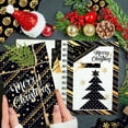 thumbnail image 1 of YAOMOBB Double-Sided Craft Paper Christmas Scrapbook Set Black Golden Double Sided Cardstock Snowflake Elk Pattern 24Pcs, 1 of 6
