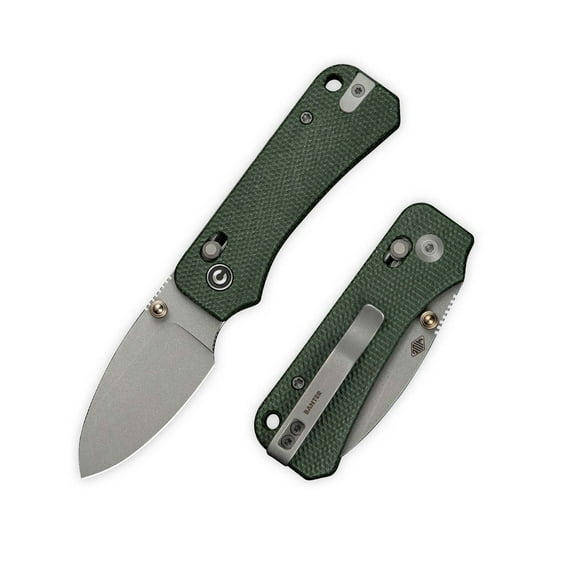 CIVIVI Small Pocket Knife Baby Banter 2 Crossbar Lock folding Knife with 2.34" Nitro-V Blade Micarta Handle, Titanium Thumb Stud Opener C23074-3