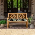 thumbnail image 2 of ARDEN Foam Outdoor Bench Cushion Kit, 48 x 18, made with ProFoam, Rain-proof, Fade Resistant, Simone Black Tropical, 2 of 9
