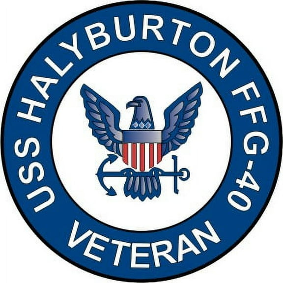 3.8 Inch USS Halyburton FFG-40 Veteran Decal Sticker