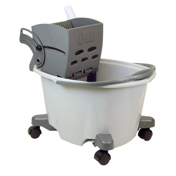 Quickie 20032 EZGlide Mop Bucket with Wringer, Plastic, 5 Gallon