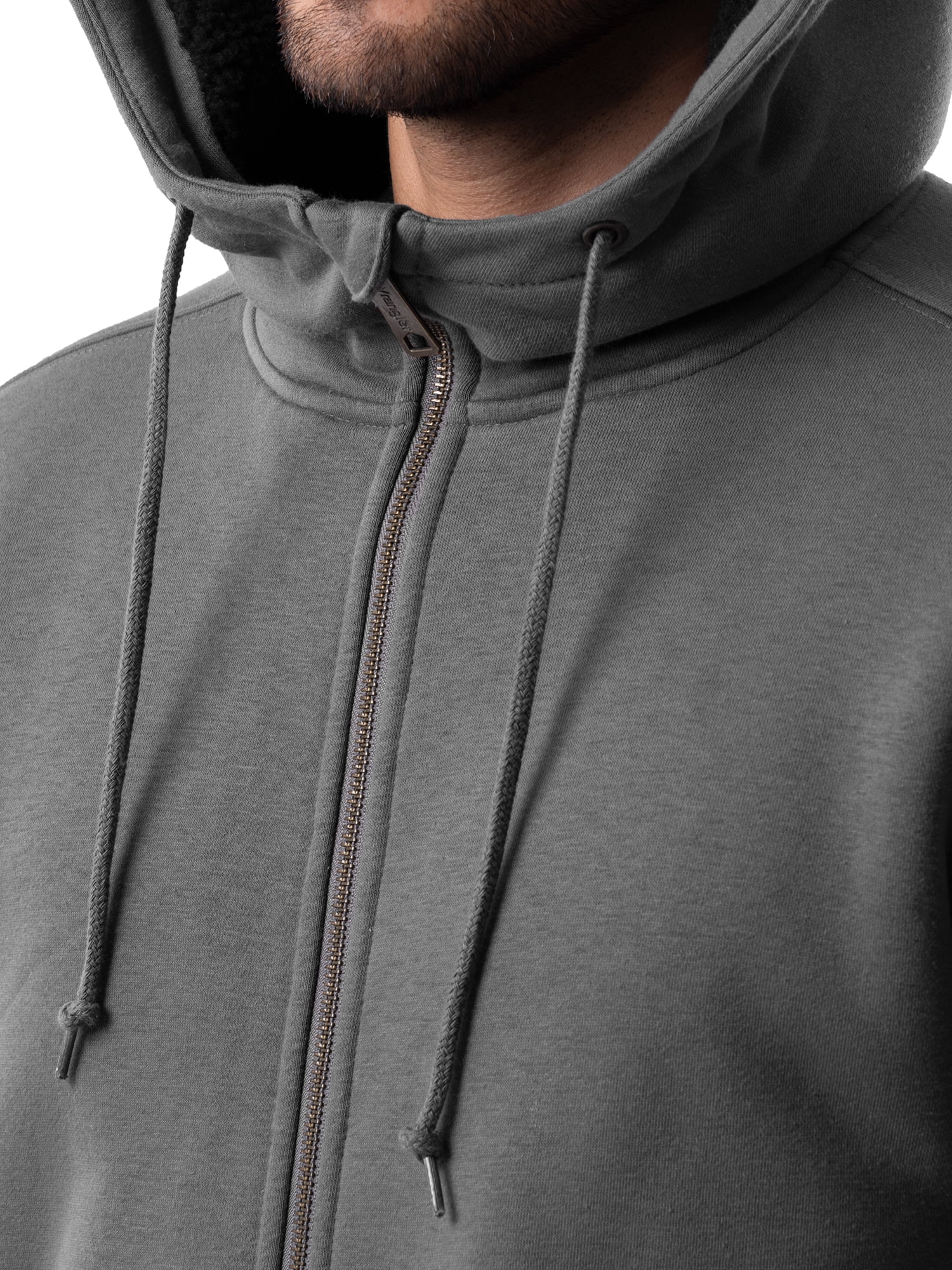 Wrangler Workwear Men's & Big Men's Full Zip Sherpa Lined Hooded Sweatshirt, Sizes S-5XL