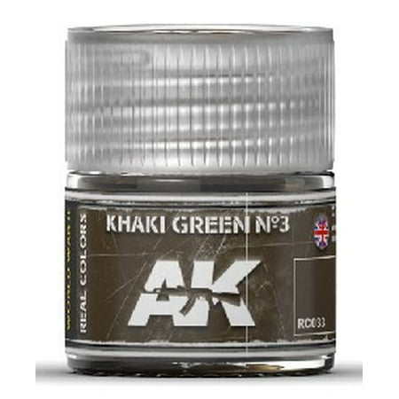 - Real Colors: Khaki Green Nº3 Acrylic Lacquer Paint 10ml Bottle