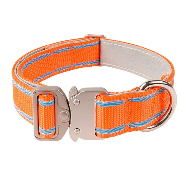 Reflective Nylon Dog Collars for Medium and Large Dogs – Reinforced Heavy Duty Pet Collar with Metal Quick Release Buckle Adjustable Outdoor Use 1pc end# start# s#Category Pet Others Platform
