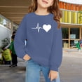 thumbnail image 4 of Mercatoo Girls Heart Graphic Crew Neck Sweatshirts Cotton Soft Oversized Pullover Sweatshirts Teen Kids Cute Long Sleeve Tops, 4 of 7