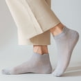 thumbnail image 5 of Voska Men's pure cotton sweat-absorbing mesh breathable creative socks Silver One Size, 5 of 5