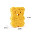 thumbnail image 3 of Baby Bath Sponge for Newborns Infant Bath Time, Cute Shape Gentle Wash Cloth Scrubber for Sensitive Skin, Shower Bathing Essential Baby Care Gift, 3 of 7