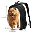 thumbnail image 5 of Disketp Happy Fluffy Running Dog Travel Laptop Backpack, Laptops Backpack with USB Charging Port, Water Resistant Computer Bag Gift for Men & Women, 5 of 7