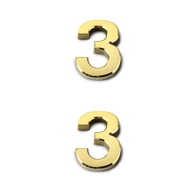 Bewildely Números de casa para el exterior del hogar Exquisitos signos numéricos Signo Número Marca Accesorios Marca Marca Accesorio Número 3 Numero 3 2Conjunto