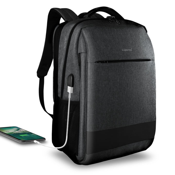 Tech Laptop Backpack for Men,Travel Business Durable Laptop Backpacks with USB Charging Port 