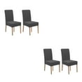 thumbnail image 4 of Youkk 2pcs/set Dirt-proof Velvet Chair Covers - Exquisite Craft Elastic Belt Machine Washable Dining Room Grey 2 pcs 2Set, 4 of 6