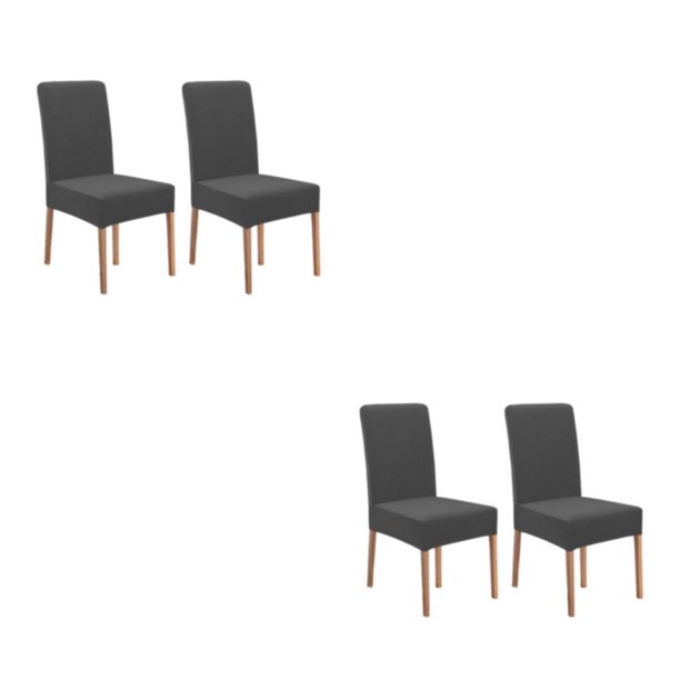 Fundas elásticas para sillas de comedor Billuyoard 2 unids/set color Gris