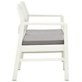 thumbnail image 2 of vidaXL 2-Seater Patio Bench with Cushions 47.2" Plastic White, 2 of 3